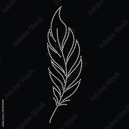 Rhinestone applique collar design for t-shirt or blouse hot-fix transfer. Abstract beautiful glitter applique rhinestone motif. 