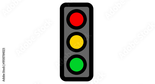 Traffic Light Signal with Red Yellow Green.