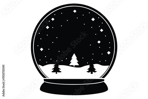 snow globe elements around frame   (2).eps