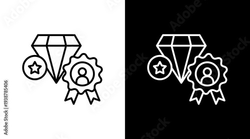 Employer Branding Outline White Icon Set Design