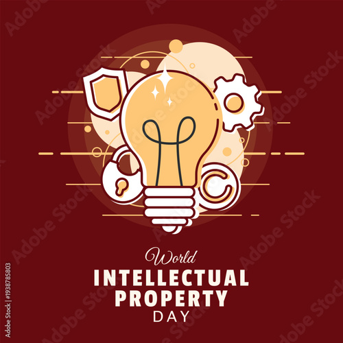 World Intellectual Property Day Poster. The rights of creators and inventors are protected by law