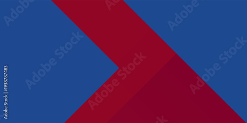 Abstract blue red banner geometric shapes background. Vector abstract graphic design banner pattern presentation background web template.