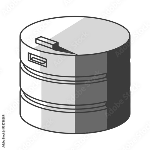 Steel Oil Drum with Open Lid