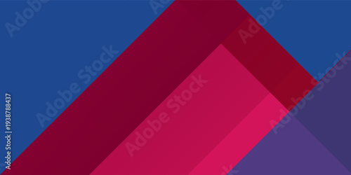Abstract blue red banner geometric shapes background. Vector abstract graphic design banner pattern presentation background web template.