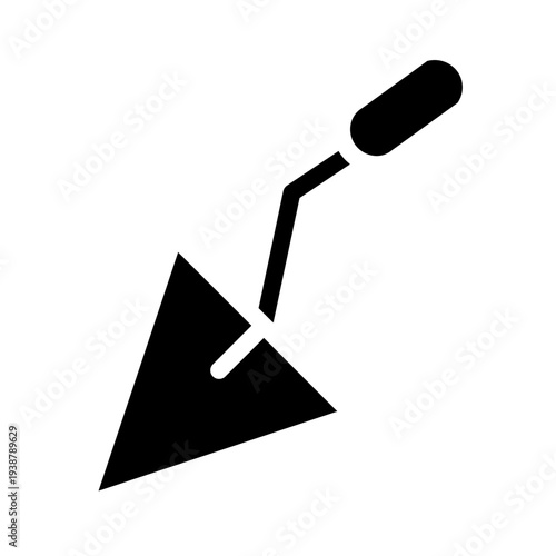 trowel glyph icon