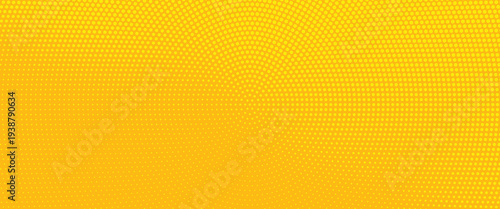 Abstract futuristic halftone pattern. Comic background. Dotted backdrop with circles, dots, point large scale. Design element for web banners, posters, cards, wallpapers, sites. Yellow, orange color