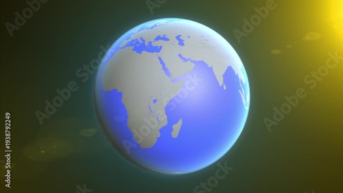 The animation shows a graphic representation of the earth and highlights the location and map of Maldives colored red.