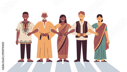 Diverse People Holding Hands Celebrating Unity and Global Solidarity