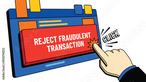 Stop Fraudulent Transactions Online Secure Digital Payments Security Concept