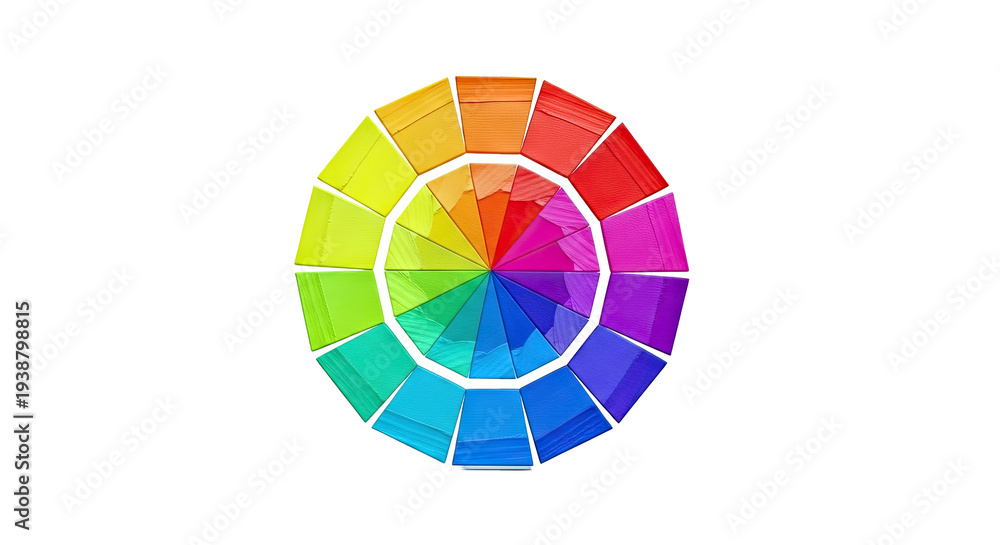 Obraz premium Color Wheel with Textured Paint Swatches