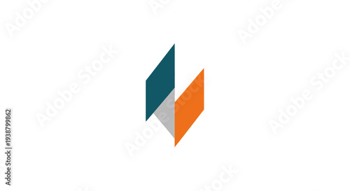 Geometric Shapes Overlapping Colored Design Elements.