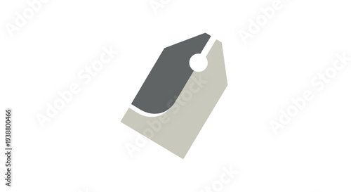 Grey Plastic Packaging Tag with Hole.