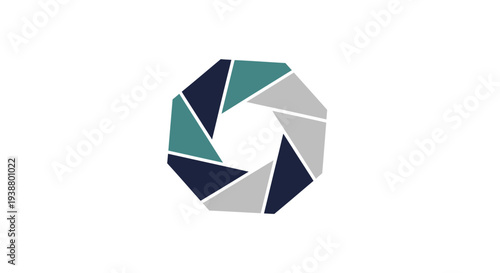 Multicolored Camera Shutter Icon Design Element.