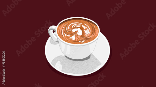 A Cup of Coffee with Grain Texture