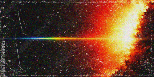 A mystical nebula of fire ignites the dark universe as glowing stars and celestial dust dance through the night sky in this fantasy illustration of the cosmic elements