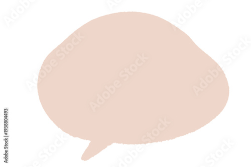 手描きのラフな吹き出し　くすみカラーのクレヨンタッチ