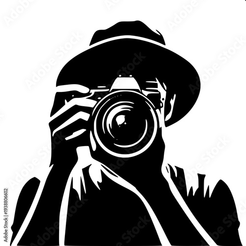 Capturing Memories Vacation Photographer Concept Silhouette