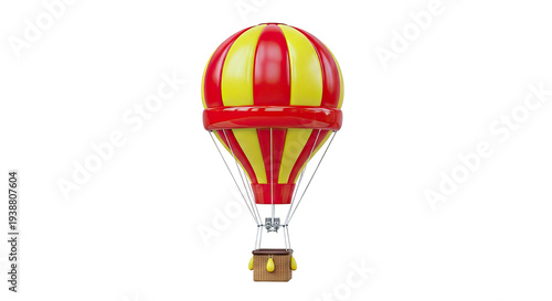 Red and Yellow Striped Hot Air Balloon