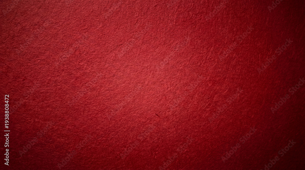 Fototapeta premium Dark and moody deep red textured paper background with rough surface and a subtle vignette.
