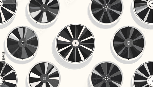Illustration of Multiple Ventilation Fans