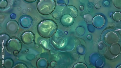 Pastel bubbles gently drift and pulsate in a bright abstract motion