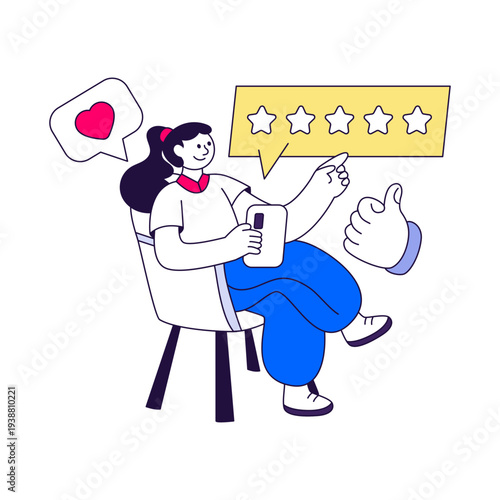 An illustration design of employee ratings 
