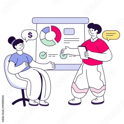 An eye catching design illustration of employee training 