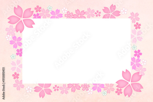 Wallpaper Mural 春のピンクの桜の花のフレーム Torontodigital.ca