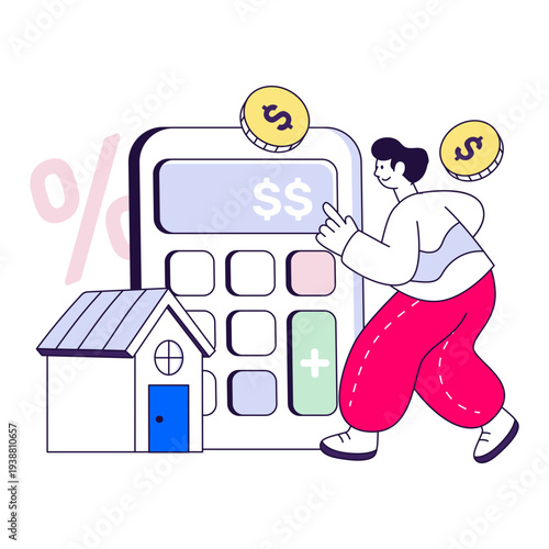 An illustration design of property calculation 