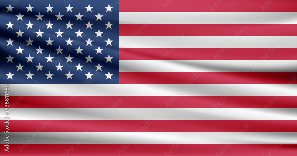 Fototapeta premium Waving United States of America National Flag