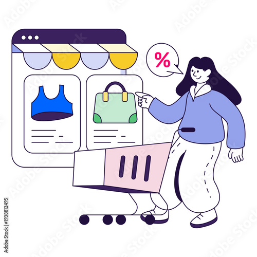 A beautiful design illustration of choose item