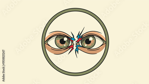 Illustration of Human Eyes with Splash.