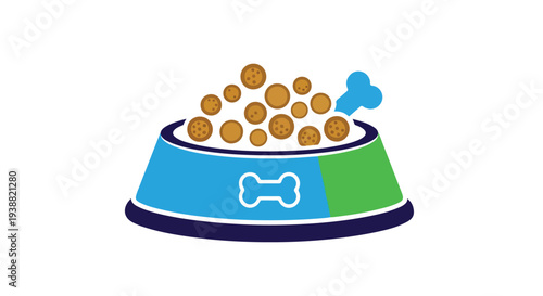 Food pet in the bowl