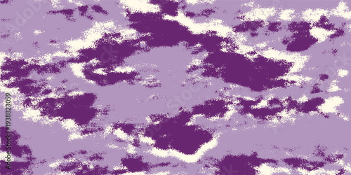 Abstract Camouflage Pattern in Shades of Purple and Cream.