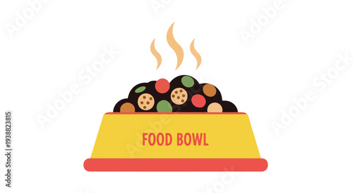 Food pet in the bowl