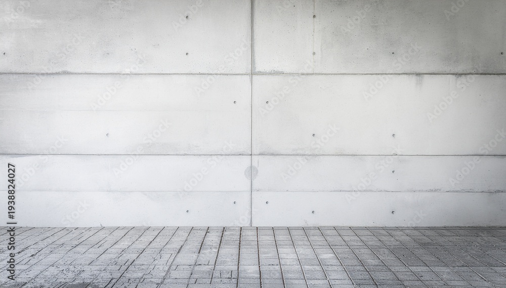 Fototapeta premium Minimalist concrete wall and floor with modern design and interior space for creative projects