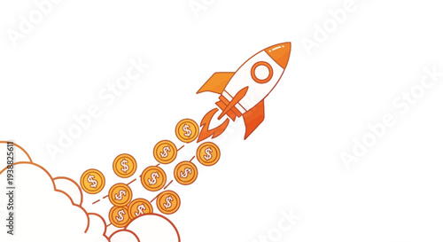 Rocket Ship Launching with Coins.