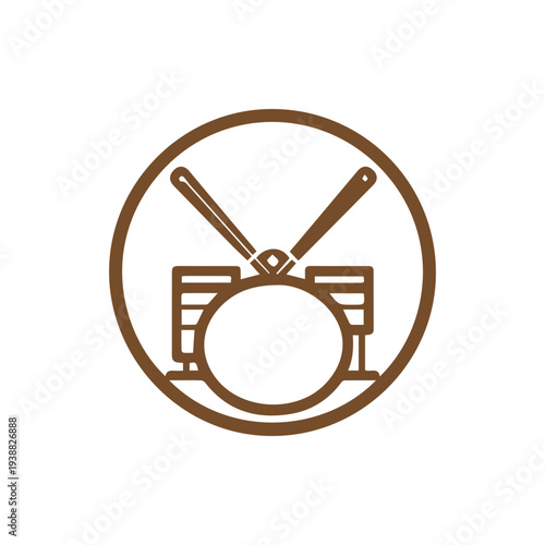 Minimalist Baseball Home Plate Icon with Crossed Bats and Gear