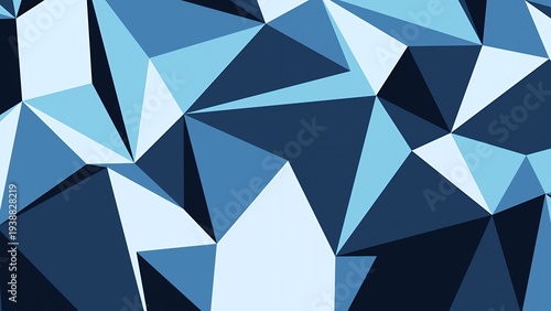 Geometric Polygon Background with Light Blue Triangle Shapes
