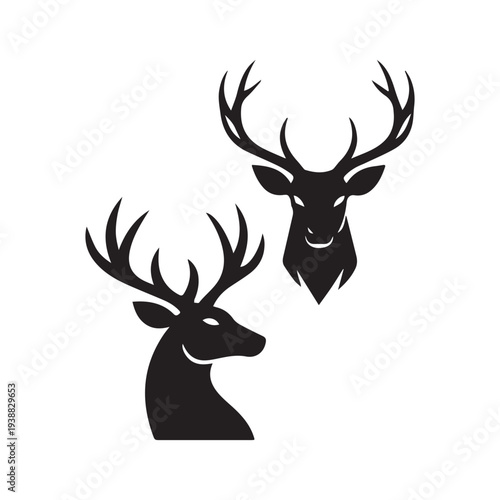 deer vector illustration on white background 