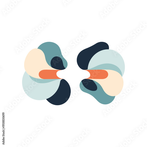 Vibrant abstract shapes in harmonious balance