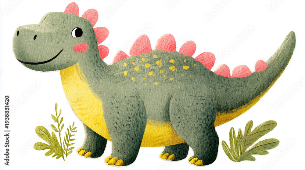 Fototapeta premium cute Stegosaurus stenops