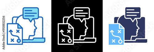 Communication Strategy triplestyle icon