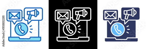 Digital Communication triplestyle icon