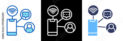 Communication Channels triplestyle icon