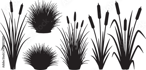 Grass Tuft and Reed Elements for Wetland Landscapes