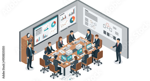 Business Professionals in Meeting Room Discussion.