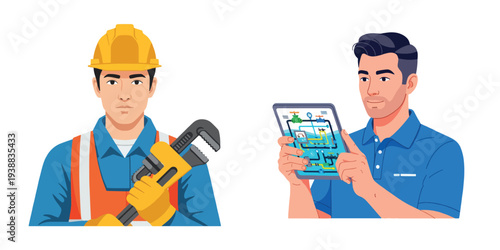 Plumbing repair and digital technology collaboration