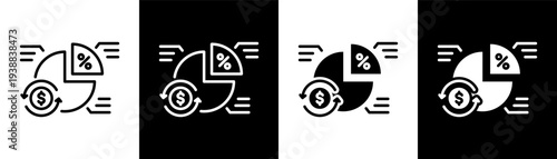 margin white icon set design