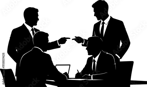 Professional conflict and disagreement during corporate meeting